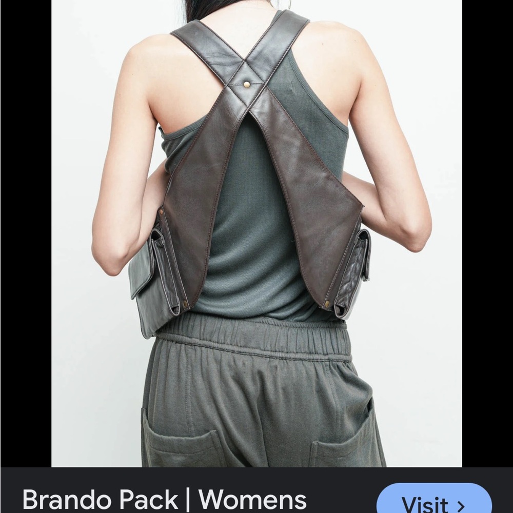 Nicholas K Black  Leather Backpack